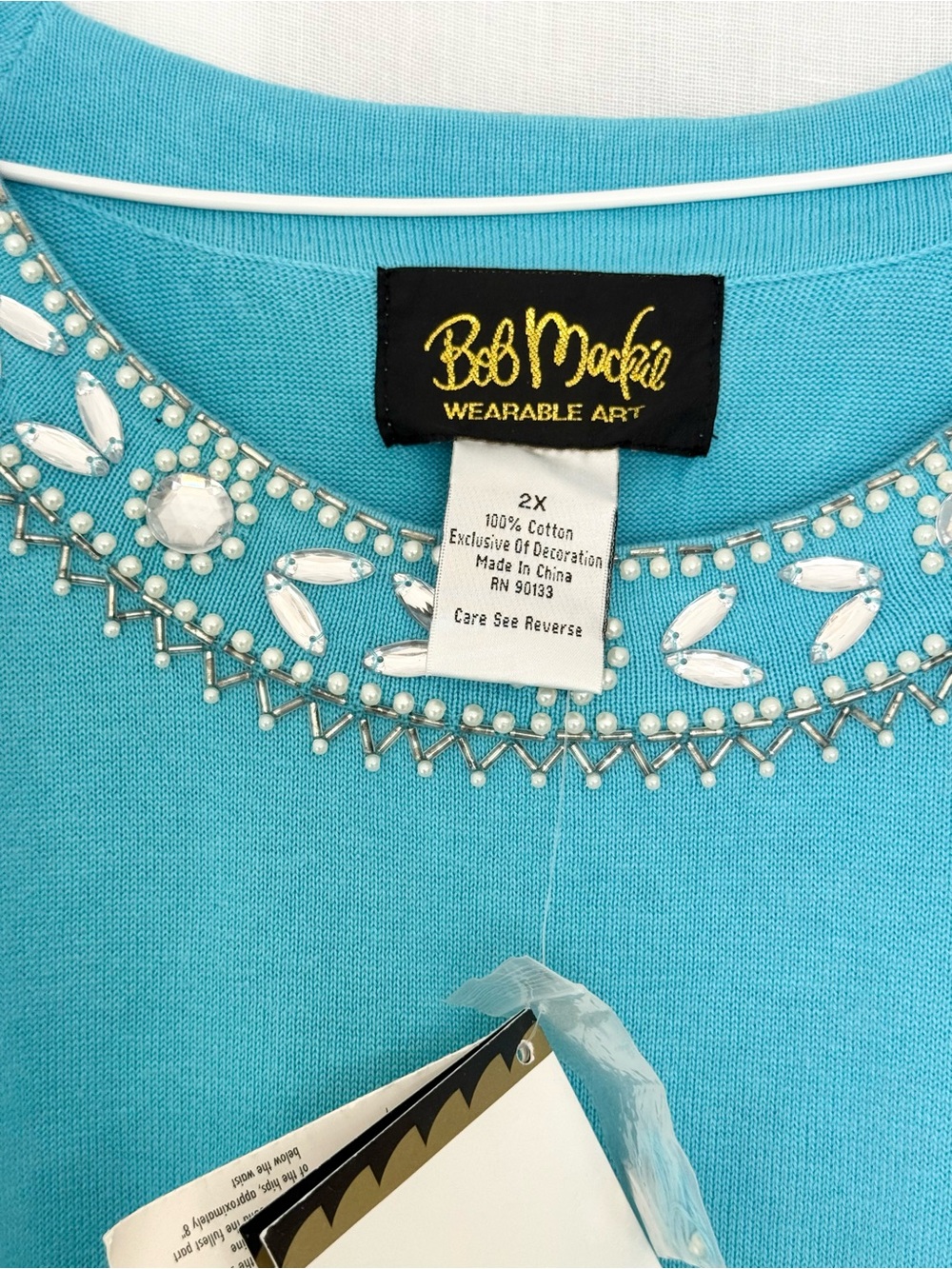 ✦ glam vintage 90s beaded tunic top / mini dress✦ - Picture 9 of 10